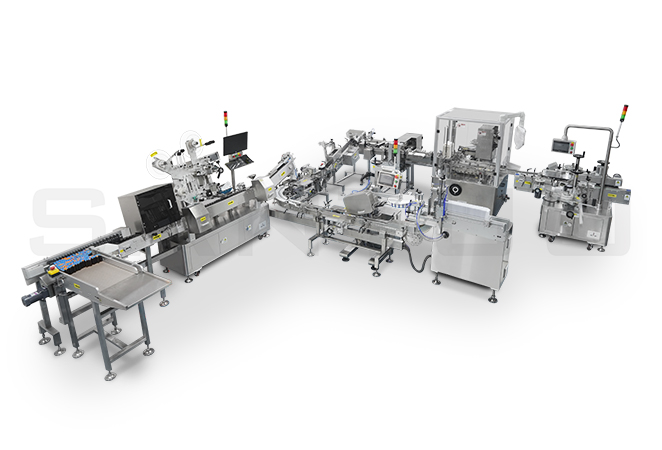 口服液燈檢貼標(biāo)包裝線(xiàn)